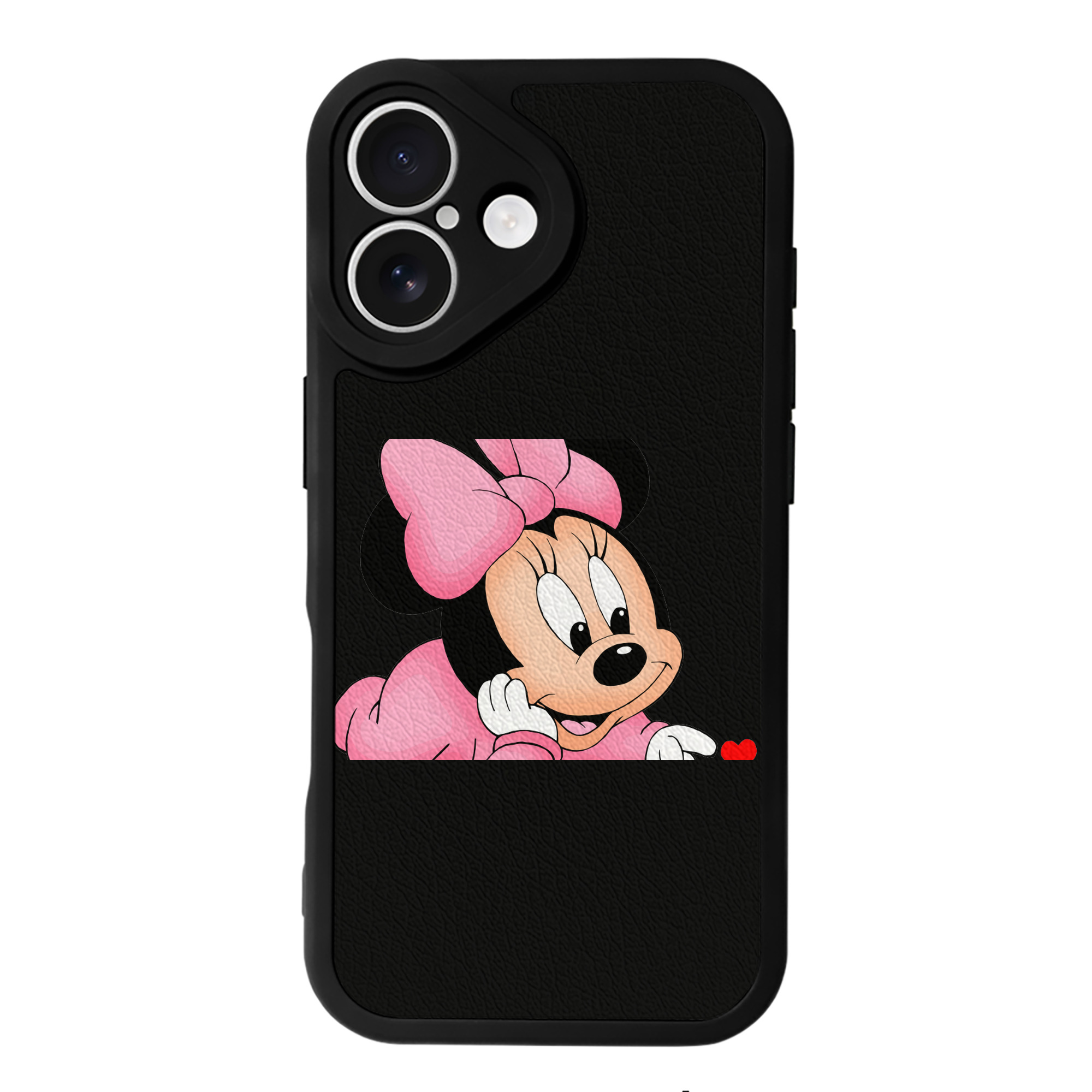 （画像用） ミッキーマウス Mickey Mouse 【iPhone 16シリーズ対応】シリコンスマホケース（レザー調） 材質：シリコン